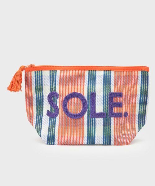 OPAQUE.CLIP / オペーク ドット クリップ ポーチ | マルチカラーメッシュ舟型ポーチ（オレンジ(267)）