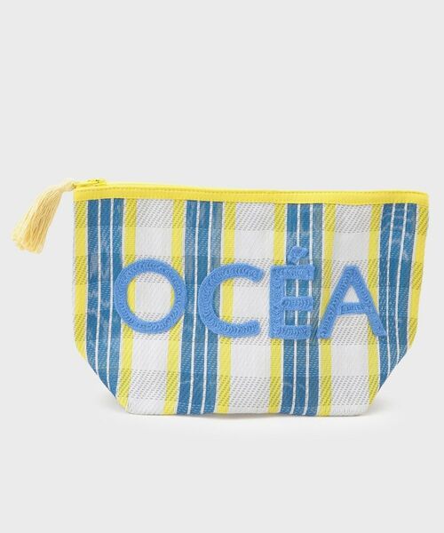 OPAQUE.CLIP / オペーク ドット クリップ ポーチ | マルチカラーメッシュ舟型ポーチ（ブルー(292)）