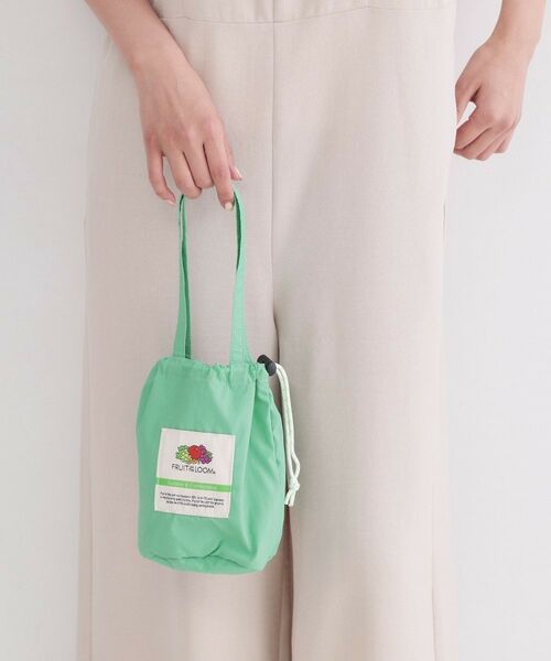 OPAQUE.CLIP / オペーク ドット クリップ ハンドバッグ | 【FRUIT OF THE LOOM／フルーツオブザルーム】ナイロンドロストリングバッグ（ミントグリーン(021)）