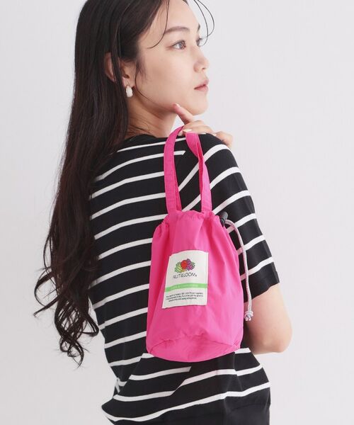 OPAQUE.CLIP / オペーク ドット クリップ ハンドバッグ | 【FRUIT OF THE LOOM／フルーツオブザルーム】ナイロンドロストリングバッグ（ピンク(073)）