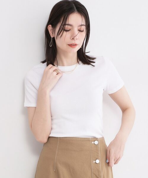 OPAQUE.CLIP / オペーク ドット クリップ Tシャツ | 【PETIT BATEAU／プチバトー】クルーネック半袖Tシャツ（ホワイト(001)）