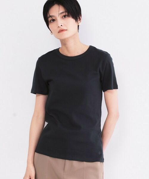 OPAQUE.CLIP / オペーク ドット クリップ Tシャツ | 【PETIT BATEAU／プチバトー】クルーネック半袖Tシャツ（ネイビー(094)）