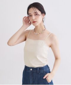 OPAQUE.CLIP / オペーク ドット クリップ キャミソール・チューブトップ | オーガニックコットン混 ベーシックリブキャミソール【洗濯機OK】