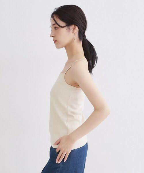 OPAQUE.CLIP / オペーク ドット クリップ キャミソール・チューブトップ | オーガニックコットン混 ベーシックリブキャミソール【洗濯機OK】 | 詳細14