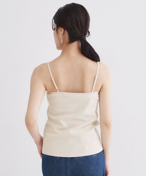 OPAQUE.CLIP / オペーク ドット クリップ キャミソール・チューブトップ | オーガニックコットン混 ベーシックリブキャミソール【洗濯機OK】 | 詳細15