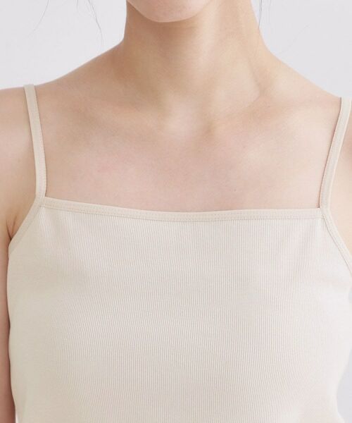 OPAQUE.CLIP / オペーク ドット クリップ キャミソール・チューブトップ | オーガニックコットン混 ベーシックリブキャミソール【洗濯機OK】 | 詳細16