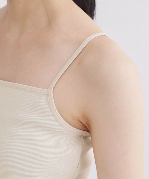 OPAQUE.CLIP / オペーク ドット クリップ キャミソール・チューブトップ | オーガニックコットン混 ベーシックリブキャミソール【洗濯機OK】 | 詳細17