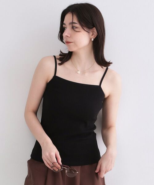 OPAQUE.CLIP / オペーク ドット クリップ キャミソール・チューブトップ | オーガニックコットン混 ベーシックリブキャミソール【洗濯機OK】 | 詳細5