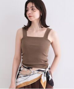 OPAQUE.CLIP / オペーク ドット クリップ キャミソール・チューブトップ | オーガニックコットン混 ワイドストラップリブキャミソール【洗濯機OK】