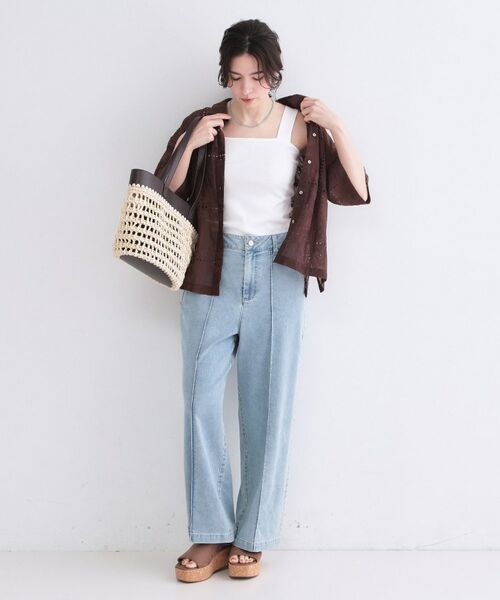 OPAQUE.CLIP / オペーク ドット クリップ キャミソール・チューブトップ | オーガニックコットン混 ワイドストラップリブキャミソール【洗濯機OK】 | 詳細10