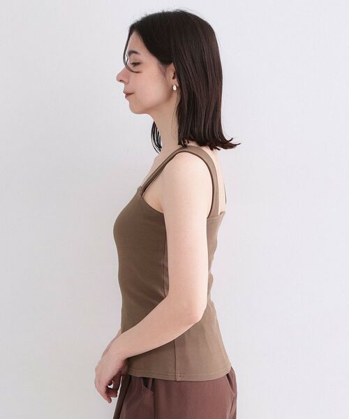 OPAQUE.CLIP / オペーク ドット クリップ キャミソール・チューブトップ | オーガニックコットン混 ワイドストラップリブキャミソール【洗濯機OK】 | 詳細14