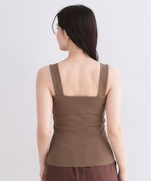 OPAQUE.CLIP / オペーク ドット クリップ キャミソール・チューブトップ | オーガニックコットン混 ワイドストラップリブキャミソール【洗濯機OK】 | 詳細15