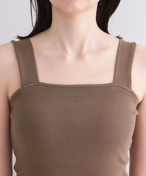 OPAQUE.CLIP / オペーク ドット クリップ キャミソール・チューブトップ | オーガニックコットン混 ワイドストラップリブキャミソール【洗濯機OK】 | 詳細16