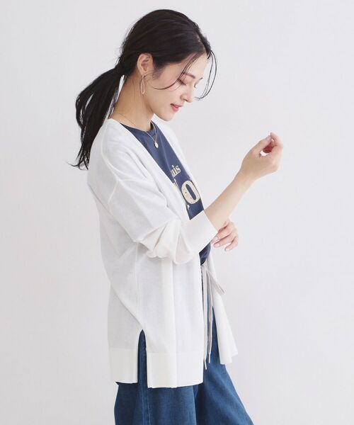 OPAQUE.CLIP / オペーク ドット クリップ カーディガン・ボレロ | ミディトッパーニットカーディガン【洗濯洗い可／接触冷感／抗ピリング】 | 詳細1