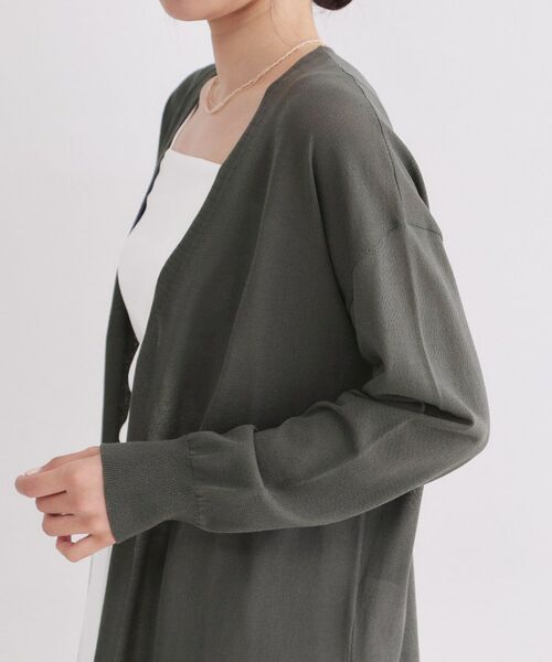 OPAQUE.CLIP / オペーク ドット クリップ カーディガン・ボレロ | ミディトッパーニットカーディガン【洗濯洗い可／接触冷感／抗ピリング】 | 詳細21