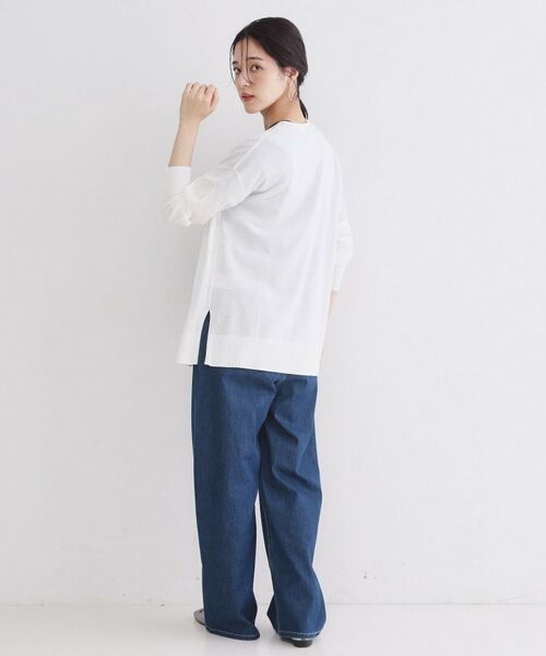 OPAQUE.CLIP / オペーク ドット クリップ カーディガン・ボレロ | ミディトッパーニットカーディガン【洗濯洗い可／接触冷感／抗ピリング】 | 詳細3