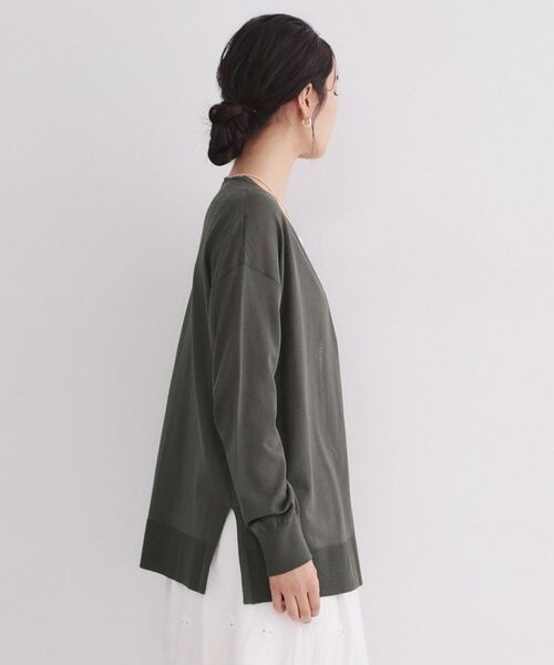 OPAQUE.CLIP / オペーク ドット クリップ カーディガン・ボレロ | ミディトッパーニットカーディガン【洗濯洗い可／接触冷感／抗ピリング】 | 詳細5