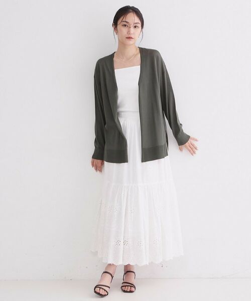 OPAQUE.CLIP / オペーク ドット クリップ カーディガン・ボレロ | ミディトッパーニットカーディガン【洗濯洗い可／接触冷感／抗ピリング】 | 詳細6