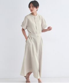 OPAQUE.CLIP / オペーク ドット クリップ ロング・マキシ丈ワンピース | リネンライク シャツワンピース【洗濯機OK／接触冷感／吸水速乾】