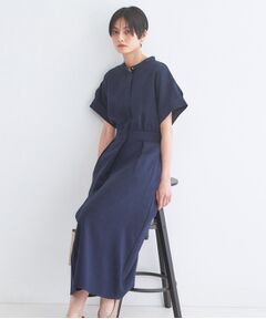 OPAQUE.CLIP / オペーク ドット クリップ ロング・マキシ丈ワンピース | リネンライク シャツワンピース【洗濯機OK／接触冷感／吸水速乾】