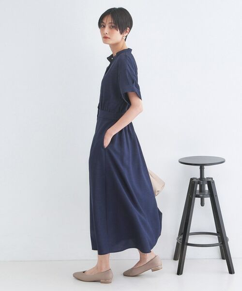 OPAQUE.CLIP / オペーク ドット クリップ ロング・マキシ丈ワンピース | リネンライク シャツワンピース【洗濯機OK/接触冷感/吸水速乾】 | 詳細15