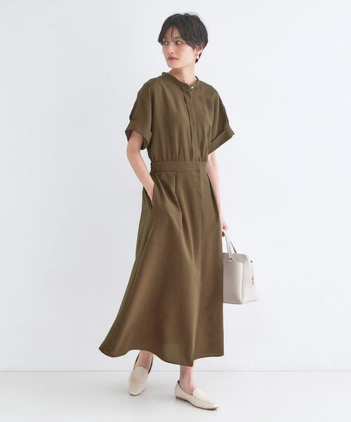 OPAQUE.CLIP / オペーク ドット クリップ ロング・マキシ丈ワンピース | リネンライク シャツワンピース【洗濯機OK/接触冷感/吸水速乾】 | 詳細2