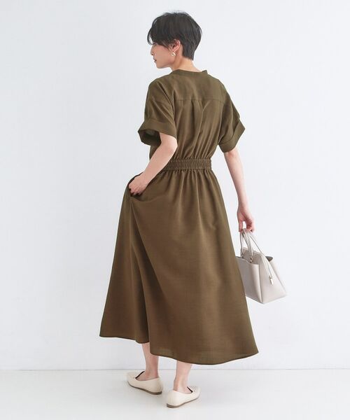 OPAQUE.CLIP / オペーク ドット クリップ ロング・マキシ丈ワンピース | リネンライク シャツワンピース【洗濯機OK/接触冷感/吸水速乾】 | 詳細3