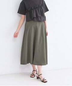 OPAQUE.CLIP / オペーク ドット クリップ ロング・マキシ丈スカート | リネンライクフレアスカート【洗濯機OK／接触冷感／吸水速乾】