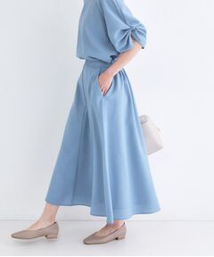 OPAQUE.CLIP / オペーク ドット クリップ ロング・マキシ丈スカート | リネンライクフレアスカート【洗濯機OK／接触冷感／吸水速乾】