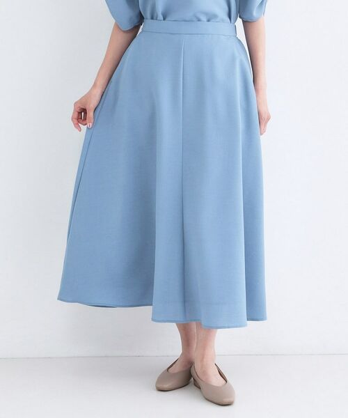 OPAQUE.CLIP / オペーク ドット クリップ ロング・マキシ丈スカート | リネンライクフレアスカート【洗濯機OK/接触冷感/吸水速乾】 | 詳細13