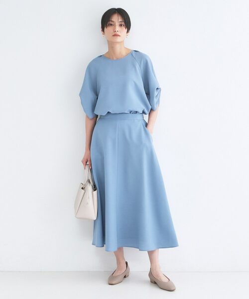 OPAQUE.CLIP / オペーク ドット クリップ ロング・マキシ丈スカート | リネンライクフレアスカート【洗濯機OK/接触冷感/吸水速乾】 | 詳細5