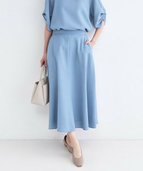 OPAQUE.CLIP / オペーク ドット クリップ ロング・マキシ丈スカート | リネンライクフレアスカート【洗濯機OK/接触冷感/吸水速乾】 | 詳細6