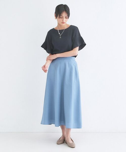 OPAQUE.CLIP / オペーク ドット クリップ ロング・マキシ丈スカート | リネンライクフレアスカート【洗濯機OK/接触冷感/吸水速乾】 | 詳細7