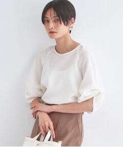 OPAQUE.CLIP / オペーク ドット クリップ シャツ・ブラウス | リネンライク タックスリーブブラウス【洗濯機OK／接触冷感／吸水速乾】