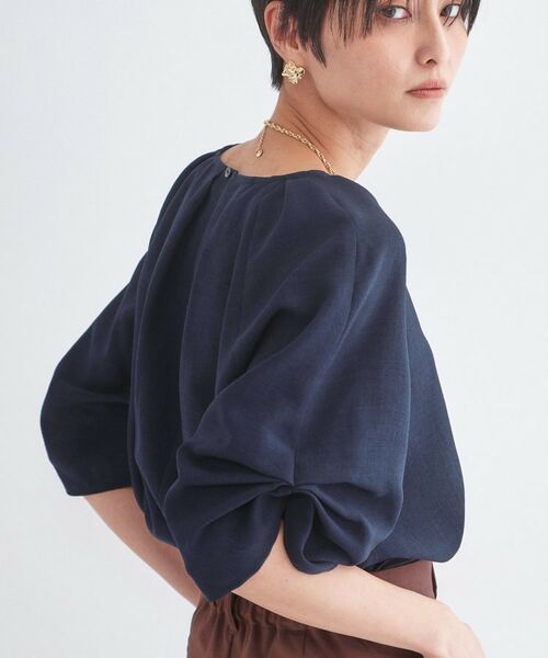 OPAQUE.CLIP / オペーク ドット クリップ シャツ・ブラウス | リネンライク タックスリーブブラウス【洗濯機OK／接触冷感／吸水速乾】 | 詳細13