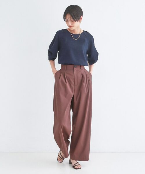 OPAQUE.CLIP / オペーク ドット クリップ シャツ・ブラウス | リネンライク タックスリーブブラウス【洗濯機OK／接触冷感／吸水速乾】 | 詳細14