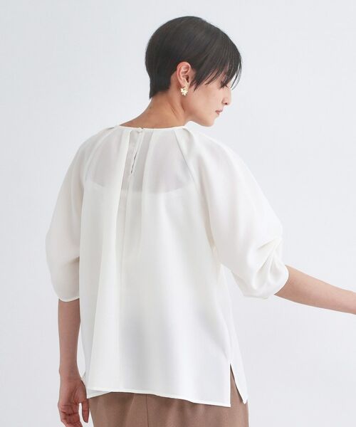 OPAQUE.CLIP / オペーク ドット クリップ シャツ・ブラウス | リネンライク タックスリーブブラウス【洗濯機OK／接触冷感／吸水速乾】 | 詳細19
