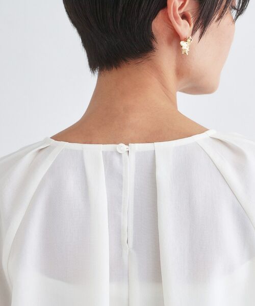 OPAQUE.CLIP / オペーク ドット クリップ シャツ・ブラウス | リネンライク タックスリーブブラウス【洗濯機OK／接触冷感／吸水速乾】 | 詳細21