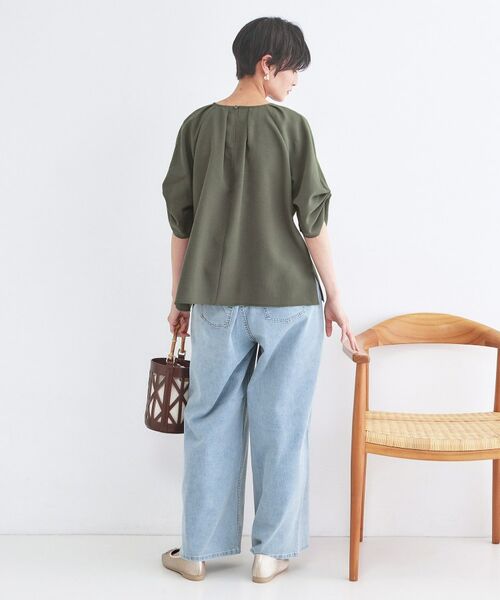 OPAQUE.CLIP / オペーク ドット クリップ シャツ・ブラウス | リネンライク タックスリーブブラウス【洗濯機OK／接触冷感／吸水速乾】 | 詳細7