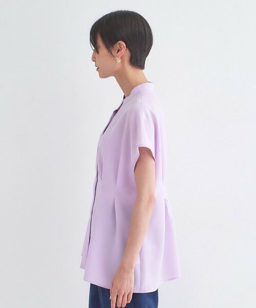 OPAQUE.CLIP / オペーク ドット クリップ シャツ・ブラウス | リネンライク タックフレンチスリーブブラウス【洗濯機OK／接触冷感／吸水速乾】 | 詳細18