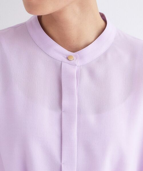 OPAQUE.CLIP / オペーク ドット クリップ シャツ・ブラウス | リネンライク タックフレンチスリーブブラウス【洗濯機OK／接触冷感／吸水速乾】 | 詳細20