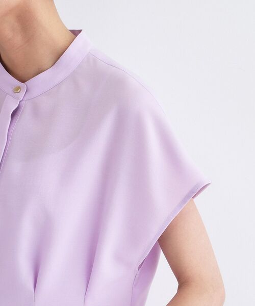 OPAQUE.CLIP / オペーク ドット クリップ シャツ・ブラウス | リネンライク タックフレンチスリーブブラウス【洗濯機OK／接触冷感／吸水速乾】 | 詳細21