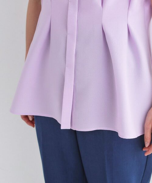 OPAQUE.CLIP / オペーク ドット クリップ シャツ・ブラウス | リネンライク タックフレンチスリーブブラウス【洗濯機OK／接触冷感／吸水速乾】 | 詳細22