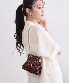 OPAQUE.CLIP / オペーク ドット クリップ ショルダーバッグ | 2WAYスパンコール巾着ミニショルダー