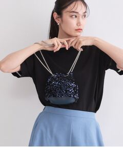 OPAQUE.CLIP / オペーク ドット クリップ ショルダーバッグ | 2WAYスパンコール巾着ミニショルダー