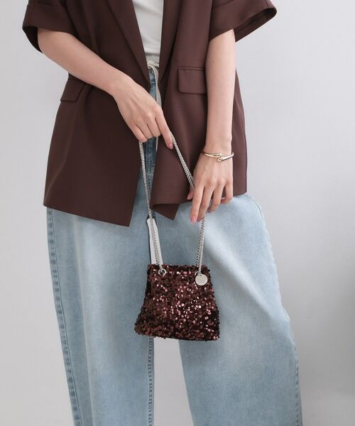OPAQUE.CLIP / オペーク ドット クリップ ショルダーバッグ | 2WAYスパンコール巾着ミニショルダー | 詳細3