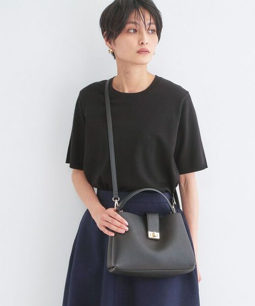 OPAQUE.CLIP / オペーク ドット クリップ ハンドバッグ | 【2WAY】サフィアーノ調ミドルワンハンドルバッグ（ブラック(019)）