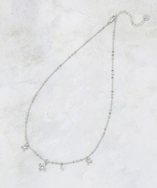 OPAQUE.CLIP / オペーク ドット クリップ ネックレス・ペンダント・チョーカー | フラワーアッセンブルネックレス（シルバー(006)）