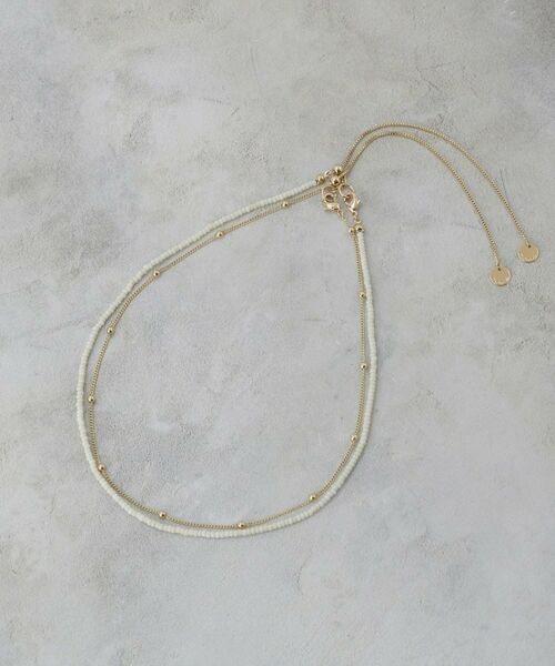 OPAQUE.CLIP / オペーク ドット クリップ ネックレス・ペンダント・チョーカー | デザインチェーン×ビーズSET ネックレス | 詳細1