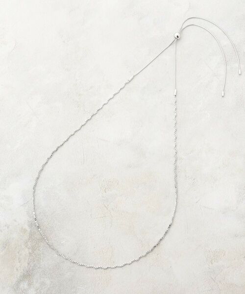 OPAQUE.CLIP / オペーク ドット クリップ ネックレス・ペンダント・チョーカー | 【長さ調整可】ウェーブデザインスライドネックレス（シルバー(006)）